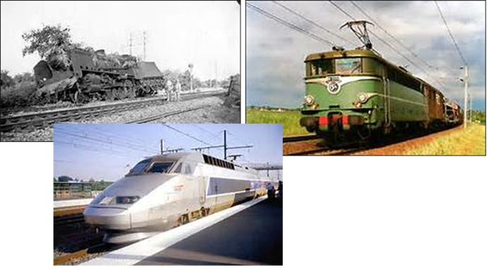 trains france 1944 1974 2004