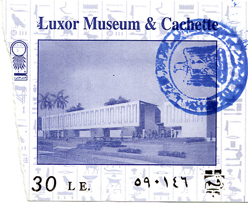 2001 02 Egypte ticket Louxor